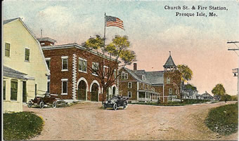 Fire Station Postcard
