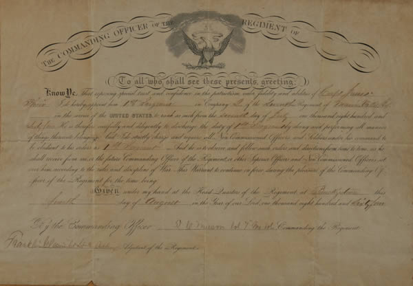 James Phair Certificate